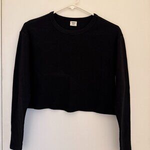 Sunday Best Waffle Knit Cropped Long Sleeve